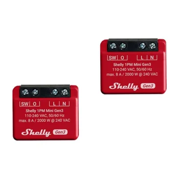 Išmaniųjų jungiklių rinkinys Shelly 1PM Mini Gen3 (2 vnt.)