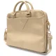 Nešiojamojo kompiuterio krepšys Guess ZIP Leather Triangle 16\", auksinis
