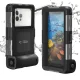 Tech-Protect vandeniui atsparus dėklas telefonams (4.7-6.7\"), juodas