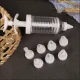 Plastic Cream Dispenser Syringe with 8 Nozzles, Icing Pastry Cream Tips, Pastry Decoration Tool