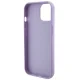 Guess dėklas iPhone 15 telefonui Sequin Script Metal, violetinis
