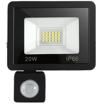 LED Floodlight with Motion and Dusk Sensor 20W 6000K IP66