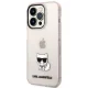 Karl Lagerfeld dėklas iPhone 14 Pro Max telefonui, rožinis Choupette