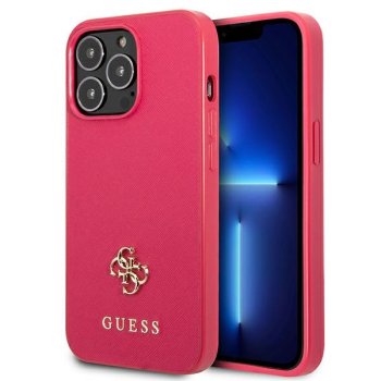 Guess Saffiano 4G Small Metal Logo Case for iPhone 13 / 13 Pro, Pink