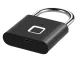 Biometrinė pakabinama spyna su pirštų atspaudų skaitytuvu, USB-C, juoda