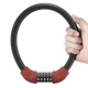 Dviračio spyna su kodu Rockbros RKS870-BK, plieninis trosas, 85 cm, Raudona