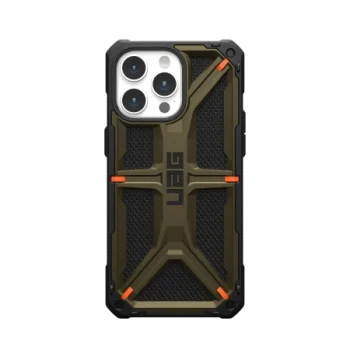 UAG Monarch dėklas, skirtas iPhone 15 Pro Max, žalias (Kevlar)