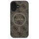 Guess 4G Ring Classic Logo MagSafe dėklas, skirtas iPhone 16, rudas
