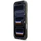 Guess IML Glitters Script Strap MagSafe dėklas iPhone 17 Pro, juodas