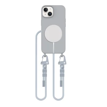 Tech-Protect iPhone 14 dėklas MagNecklace MagSafe su virvele, pilkas