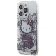 Hello Kitty iPhone 14 Pro dėklas IML Kitty On Bricks Graffiti, baltas