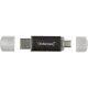 USB atmintinė Intenso Twist 128 GB USB 3.2 USB-C ir USB-A, antracito