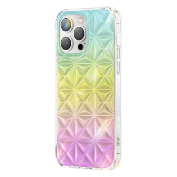 Kingxbar iPhone 14 Pro Max dėklas Miya Series, Rainbow