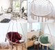 Pakabinama Boho stiliaus kėdė gandralizdis 80cm, natūrali