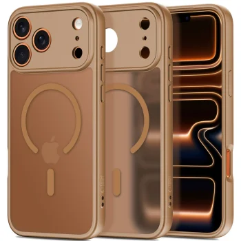 Tech-Protect BasicMag MagSafe dėklas, skirtas iPhone 17 Pro Max, rudas