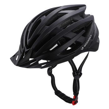 Wozinsky HT-28VCD MTB dviratininko šalmas su USB žibintu L juodas