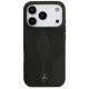 Mercedes dėklas iPhone 17 Pro telefonui Leather The Move MagSafe, juodas