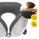 4FIZJO kelioninė kaklo pagalvė su „Memory Foam“, pilka