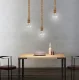 Double Jute Rope E27 Ceiling Lamp