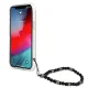 Guess iPhone 12 Pro Max dėklas Pearl Collection, skaidrus