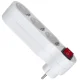 Maclean MCE216 Triple Socket Adapter with Switch and Grounding, 16A, Schuko