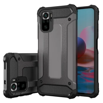 Hibridinis smūgiams atsparus dėklas Xiaomi Poco M4 Pro 5G, Hybrid Armor, juodas