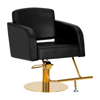 Gabbiano Turyn Hairdressing Chair Black with Gold Base