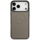 Mercedes dėklas iPhone 17 Pro Max telefonui Leather Vintage Logo MagSafe, smėlio