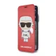 Karl Lagerfeld Karl Space Cosmonaut atverčiamas iPhone X / XS dėklas, raudonas
