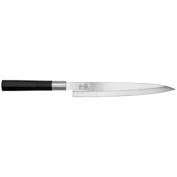 Filė peilis KAI Wasabi Black Yanagiba 21 cm, sidabrinis ir juodas