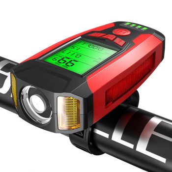 4-in-1 Bicycle Light Superfire BM01 with Speedometer & Horn 300lm