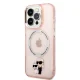 Karl Lagerfeld Iconic Karl & Choupette MagSafe dėklas iPhone 14 Pro Max, rožinis