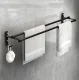 Wall-Mounted Towel Rack, Loft Style, Matte Black, 60 cm