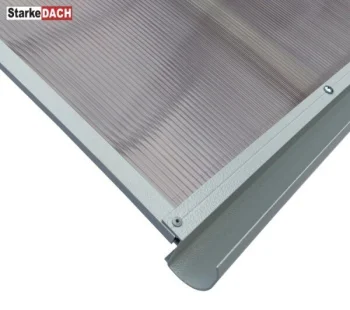 Tiesus įėjimo stogelis STARKEDACH T-160, 160 x 100 x 30 cm, šviesiai pilkas / bronzinis