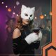 Ruhhy 00026249 Cat/Fox/Wolf Costume 4-Piece Set, White