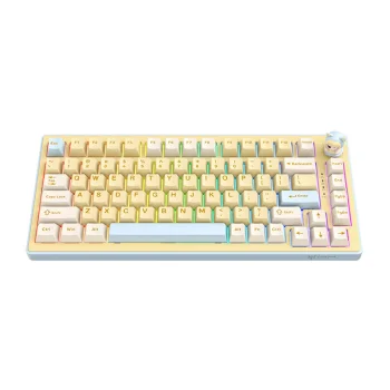 Belaidė žaidimų klaviatūra Onikuma MT707 RGB, Hot-Swap, geltona