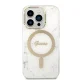 Guess Marble MagSafe dėklo ir įkroviklio rinkinys iPhone 14 Pro, baltas
