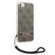 Guess dėklas iPhone SE 2022 / 2020 / 7 / 8, 4G Print Strap, rudas