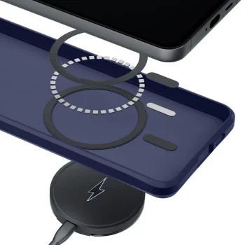 3mk Smoke MagCase dėklas iPhone 16 Pro Max, Mėlynas pusiau skaidrus