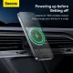 Magnetinis automobilinis telefono laikiklis Baseus CW01 su 15W belaidžiu įkrovikliu, juodas