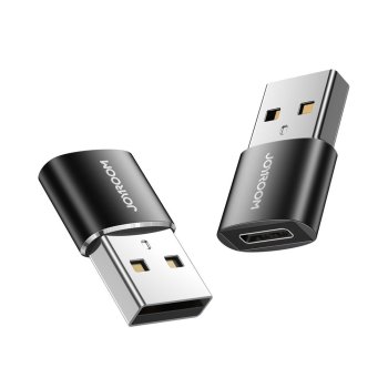Joyroom S-H152 USB-C į USB-A perėjimas, 2 vnt., juodas
