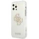 Guess iPhone 12 Pro Max dėklas Glitter 4G Big Logo, skaidrus