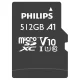 Philips MicroSDXC atminties kortelė 512 GB Class 10 UHS-I U1 V10 A1 su SD adapteriu