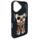 Nimmy Glasses Cool Dog dėklas iPhone 16 6.1\", Juodas