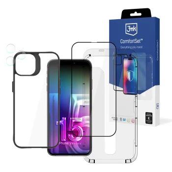 Apple iPhone 15 Pro apsauginių priedų rinkinys 3mk Comfort Set 4 in 1