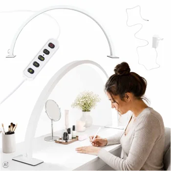Shadowless LED Arch Desk Beauty Lamp for Manicure 40W, White