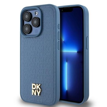 DKNY dėklas iPhone 15 Pro su MagSafe, mėlynas