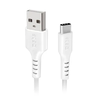 SBS TECABLEMICROC15W USB-A – USB-C laidas 1.5m, baltas