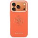 Guess FW Resin Logo dėklas iPhone 17 Pro telefonui, oranžinis