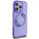 Guess IML Flowers Wreath MagSafe dėklas iPhone 16 Pro telefonui, violetinis